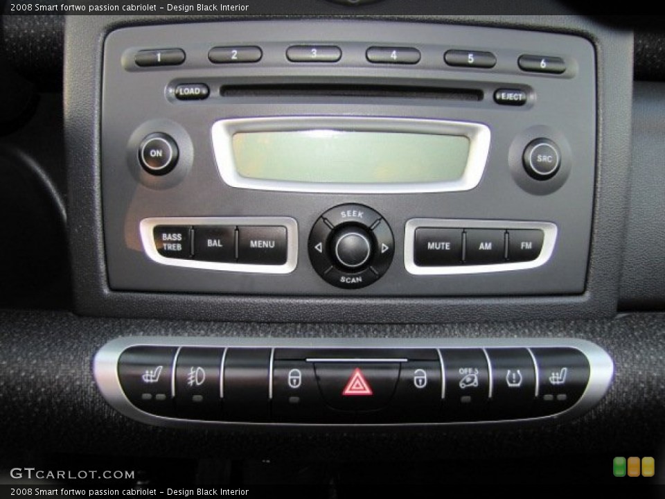 Design Black Interior Audio System for the 2008 Smart fortwo passion cabriolet #76400693