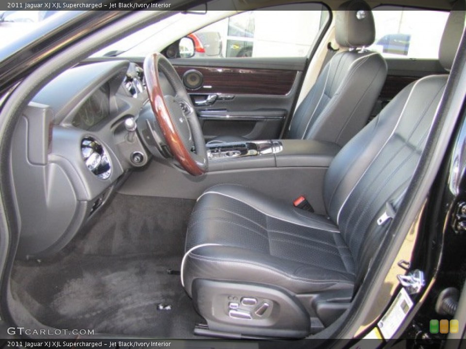 Jet Black/Ivory Interior Front Seat for the 2011 Jaguar XJ XJL Supercharged #76401021
