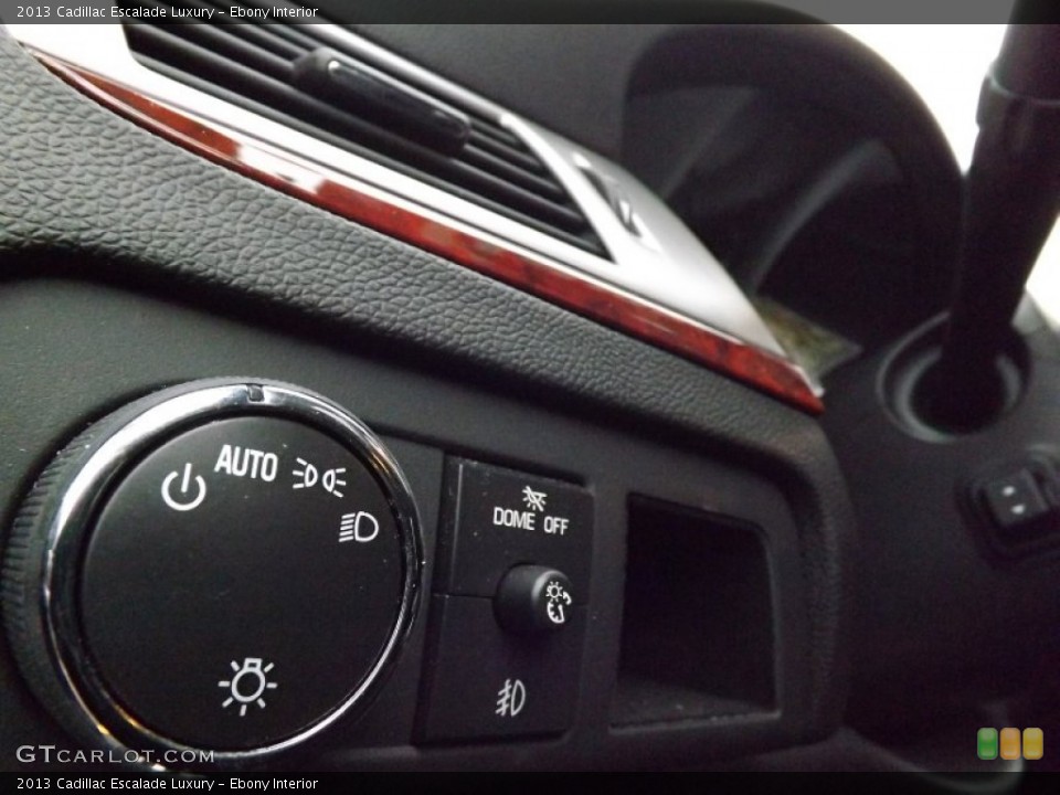 Ebony Interior Controls for the 2013 Cadillac Escalade Luxury #76401172