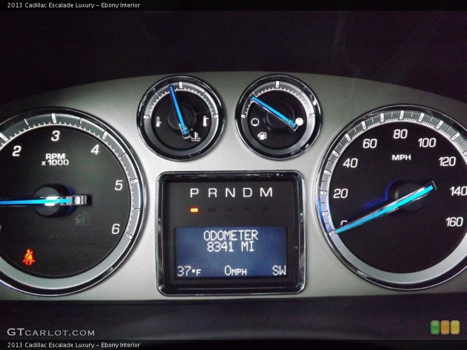Ebony Interior Gauges for the 2013 Cadillac Escalade Luxury #76401222