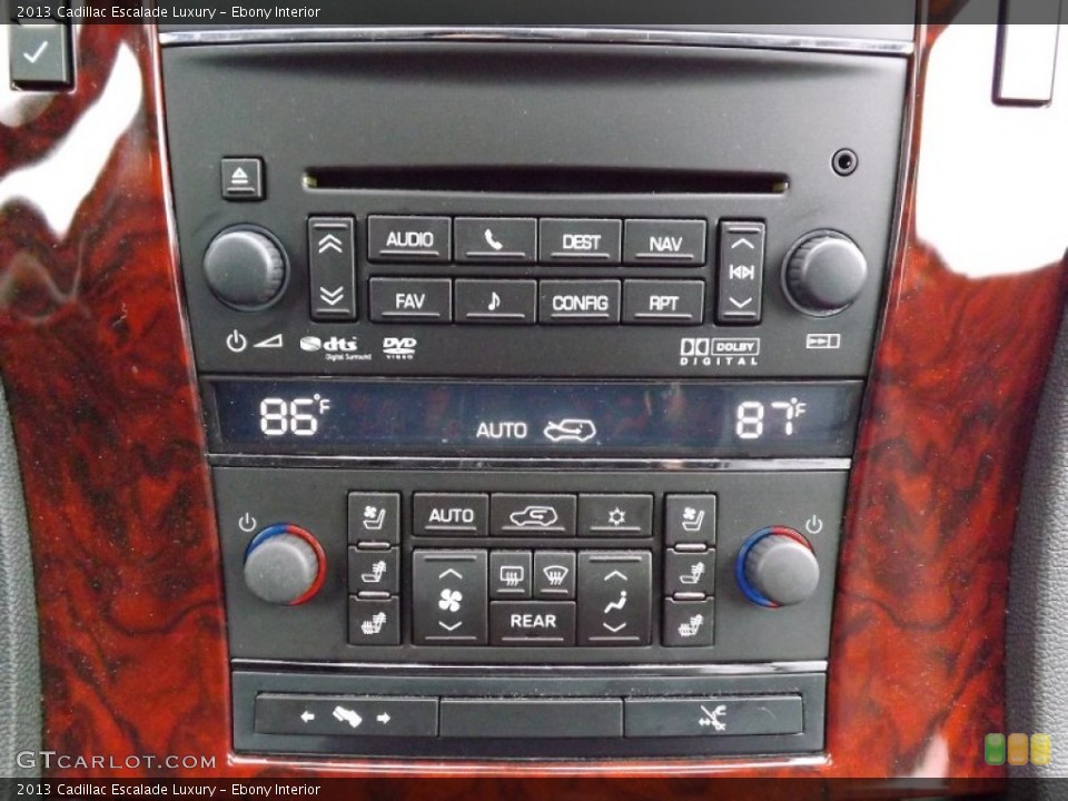 Ebony Interior Controls for the 2013 Cadillac Escalade Luxury #76401258