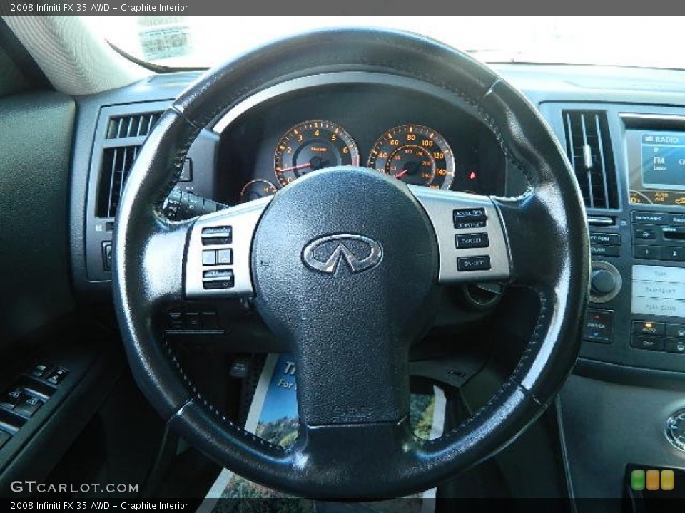 Graphite Interior Steering Wheel for the 2008 Infiniti FX 35 AWD #76402263