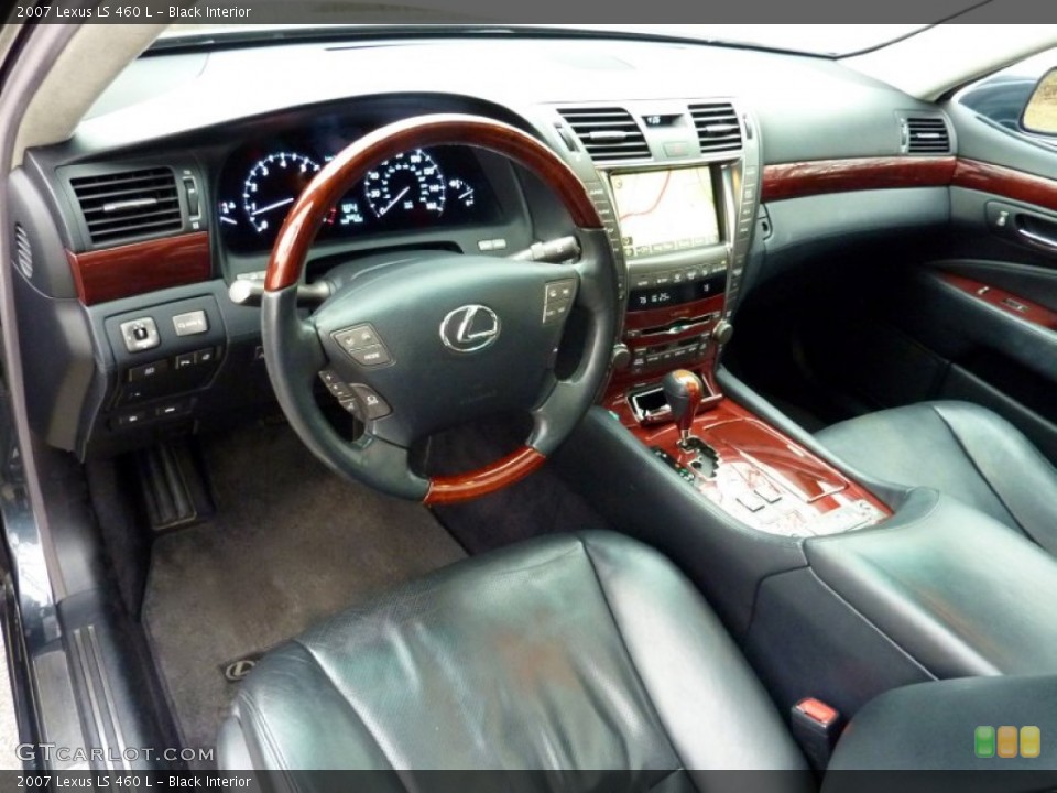 Black Interior Prime Interior for the 2007 Lexus LS 460 L #76404579