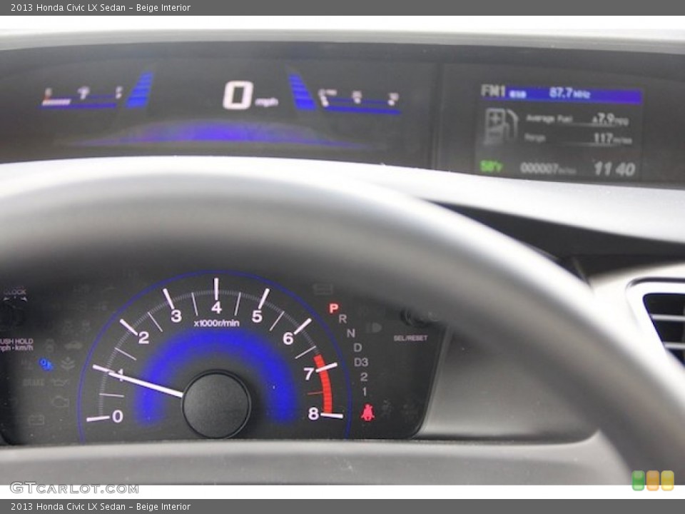 Beige Interior Gauges for the 2013 Honda Civic LX Sedan #76405251