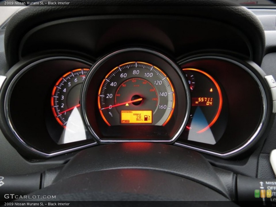 Black Interior Gauges for the 2009 Nissan Murano SL #76406080