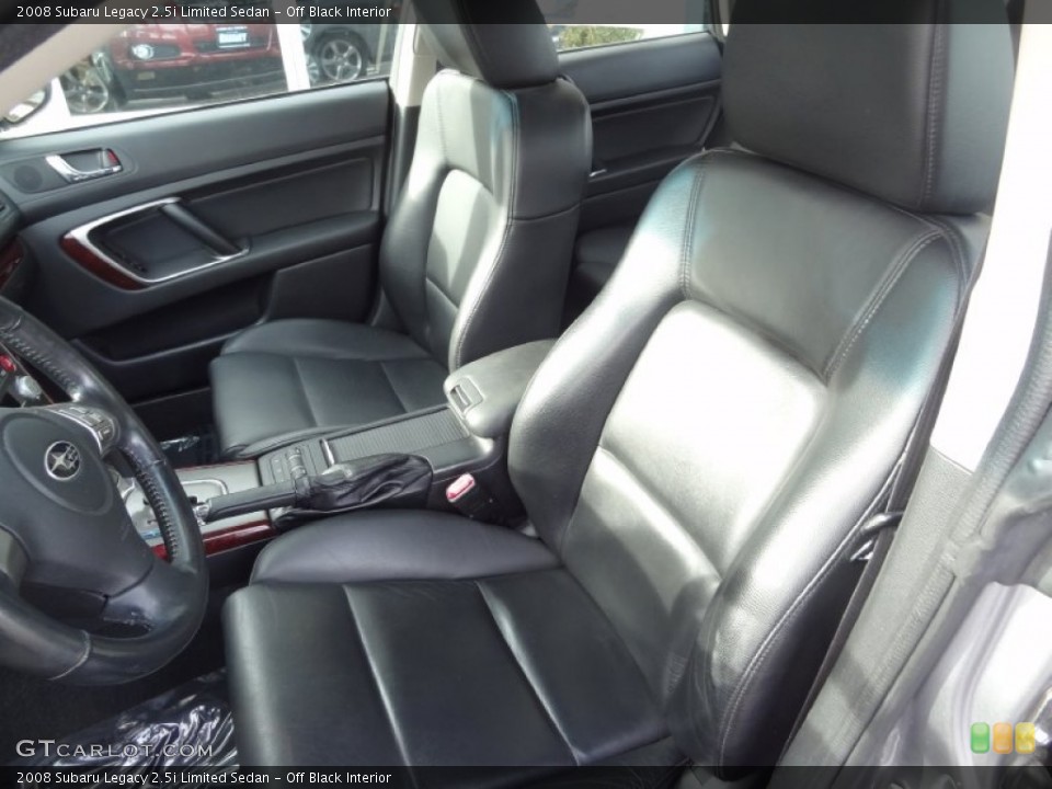 Off Black Interior Front Seat for the 2008 Subaru Legacy 2.5i Limited Sedan #76408422
