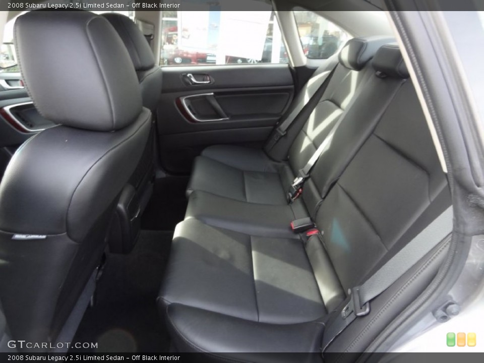 Off Black Interior Rear Seat for the 2008 Subaru Legacy 2.5i Limited Sedan #76408442