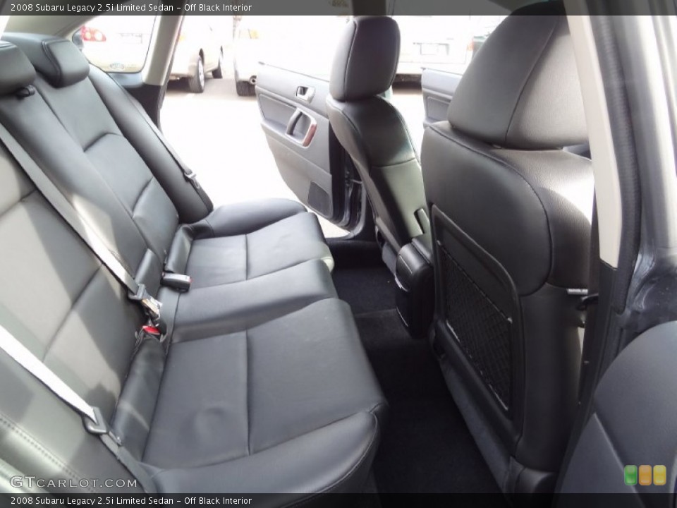 Off Black Interior Rear Seat for the 2008 Subaru Legacy 2.5i Limited Sedan #76408485