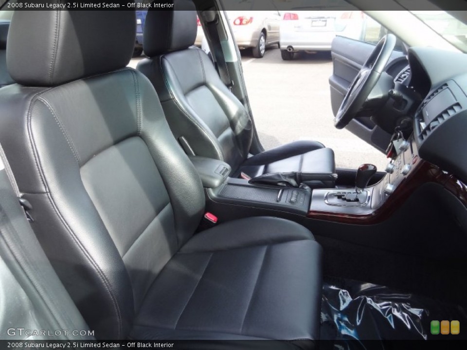 Off Black Interior Front Seat for the 2008 Subaru Legacy 2.5i Limited Sedan #76408577