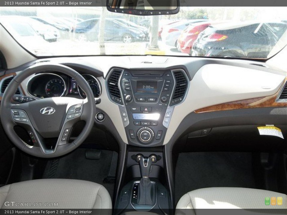 Beige Interior Dashboard for the 2013 Hyundai Santa Fe Sport 2.0T #76408838