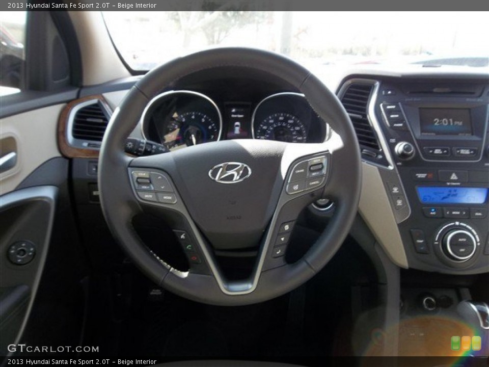 Beige Interior Steering Wheel for the 2013 Hyundai Santa Fe Sport 2.0T #76408882