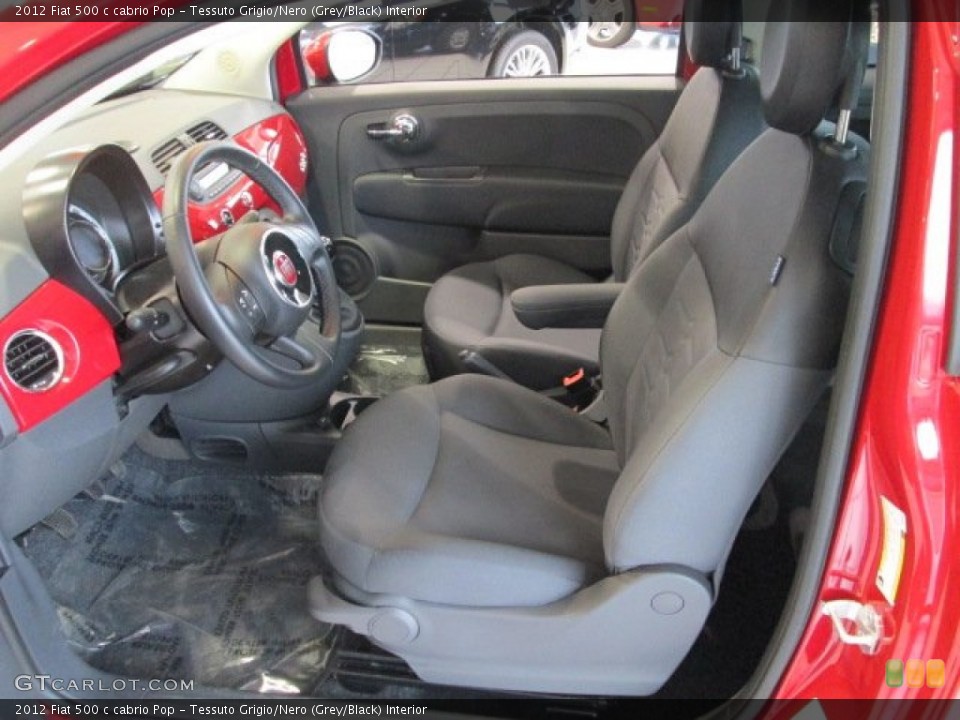 Tessuto Grigio/Nero (Grey/Black) Interior Front Seat for the 2012 Fiat 500 c cabrio Pop #76409415