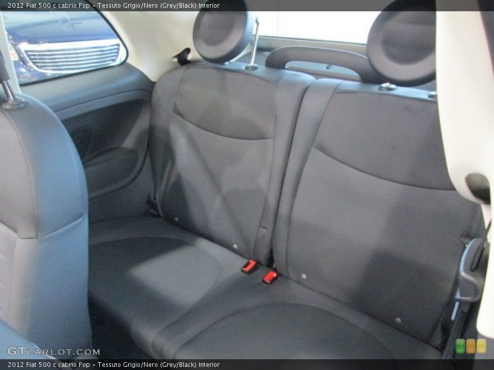 Tessuto Grigio/Nero (Grey/Black) Interior Rear Seat for the 2012 Fiat 500 c cabrio Pop #76409438