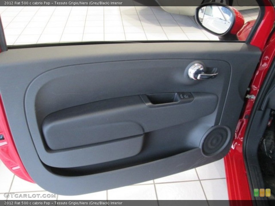 Tessuto Grigio/Nero (Grey/Black) Interior Door Panel for the 2012 Fiat 500 c cabrio Pop #76409754