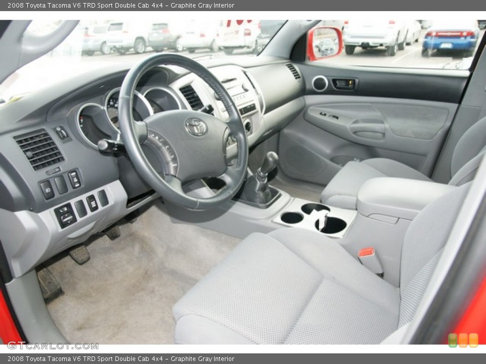 Graphite Gray Interior Photo for the 2008 Toyota Tacoma V6 TRD Sport Double Cab 4x4 #76410870