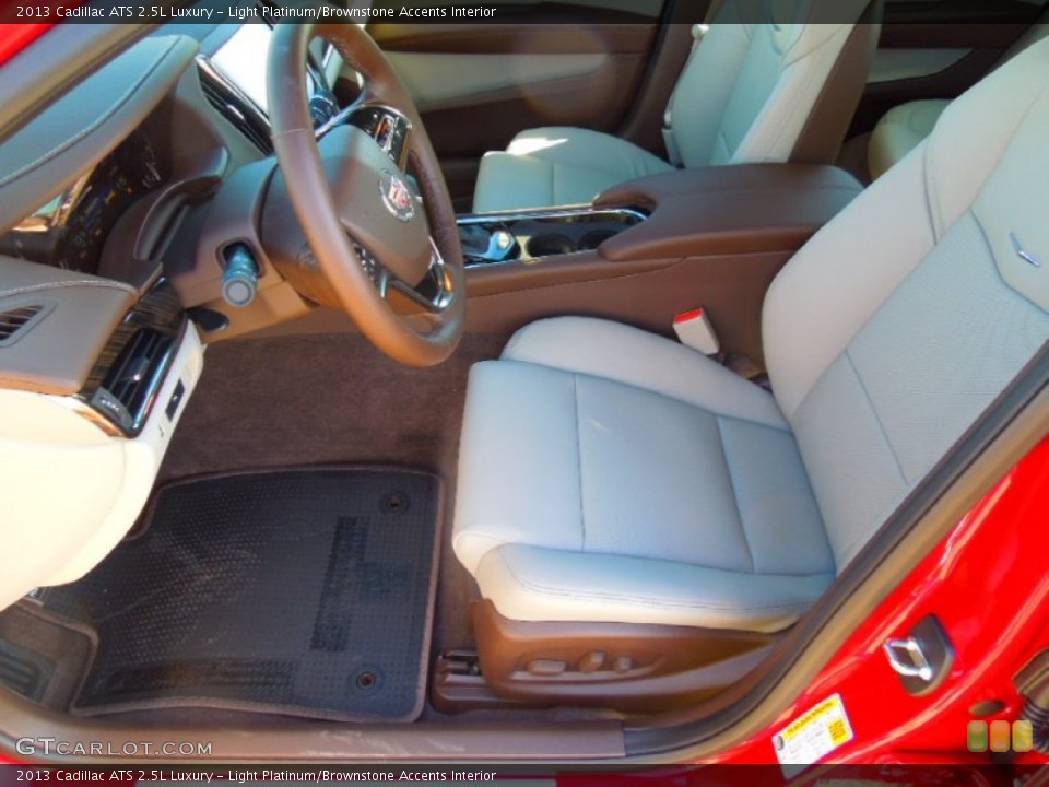 Light Platinum/Brownstone Accents Interior Photo for the 2013 Cadillac ATS 2.5L Luxury #76415034