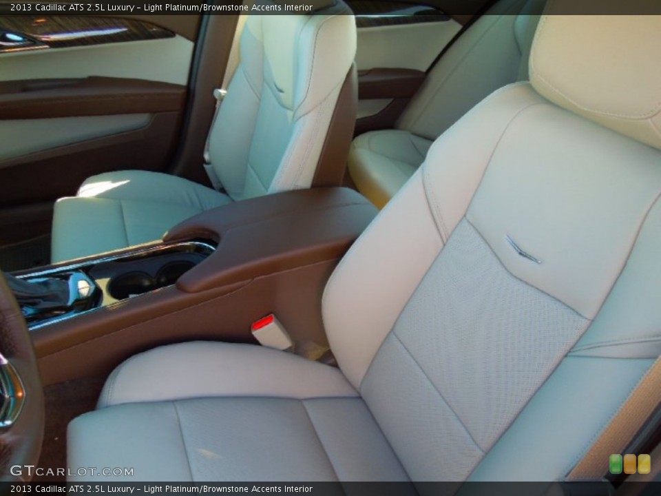 Light Platinum/Brownstone Accents Interior Front Seat for the 2013 Cadillac ATS 2.5L Luxury #76415052