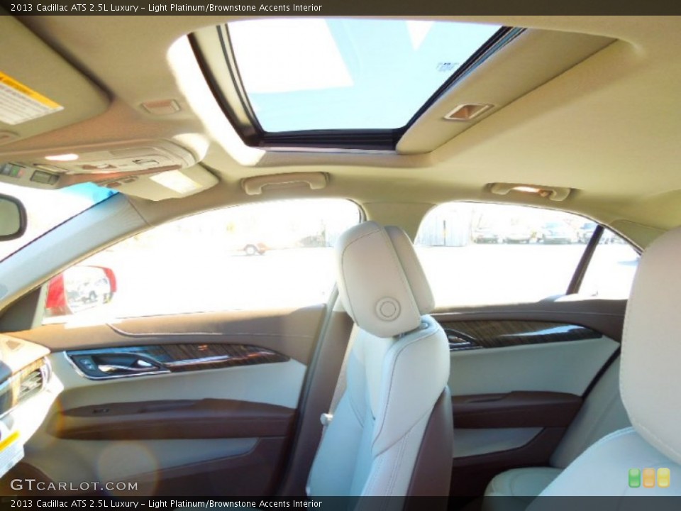 Light Platinum/Brownstone Accents Interior Sunroof for the 2013 Cadillac ATS 2.5L Luxury #76415070