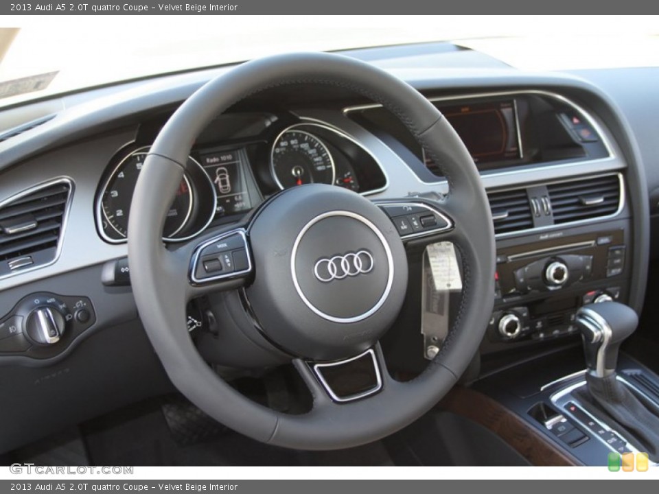 Velvet Beige Interior Steering Wheel for the 2013 Audi A5 2.0T quattro Coupe #76415319