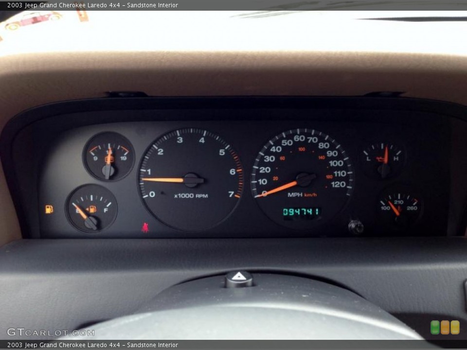 Sandstone Interior Gauges for the 2003 Jeep Grand Cherokee Laredo 4x4 #76416011