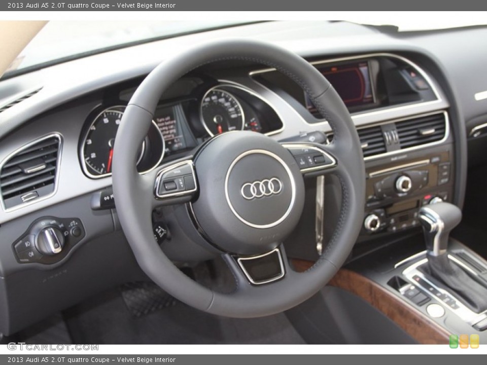 Velvet Beige Interior Steering Wheel for the 2013 Audi A5 2.0T quattro Coupe #76416243