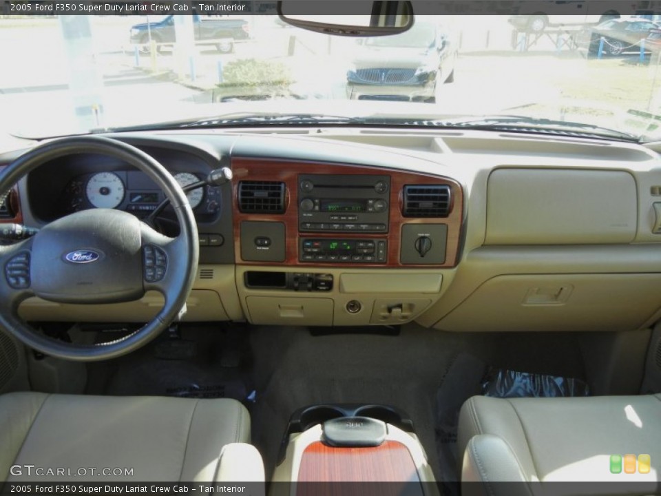 Tan Interior Dashboard for the 2005 Ford F350 Super Duty Lariat Crew Cab #76418885