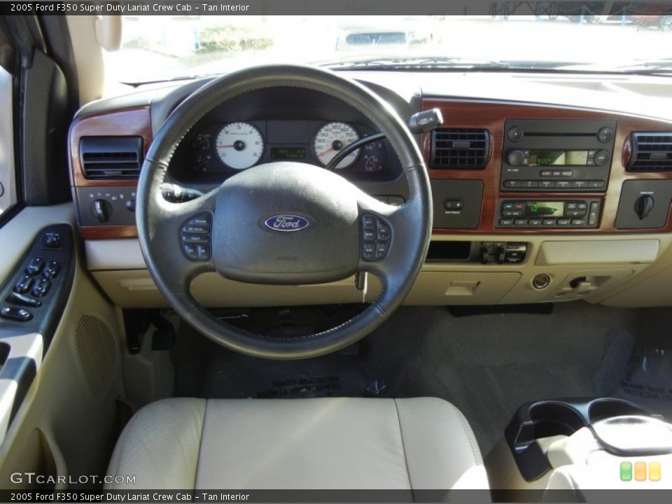 Tan Interior Dashboard for the 2005 Ford F350 Super Duty Lariat Crew Cab #76418907