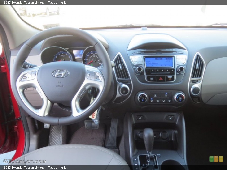 Taupe Interior Dashboard for the 2013 Hyundai Tucson Limited #76420506