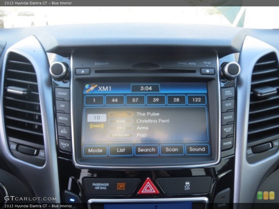 Blue Interior Controls for the 2013 Hyundai Elantra GT #76421928
