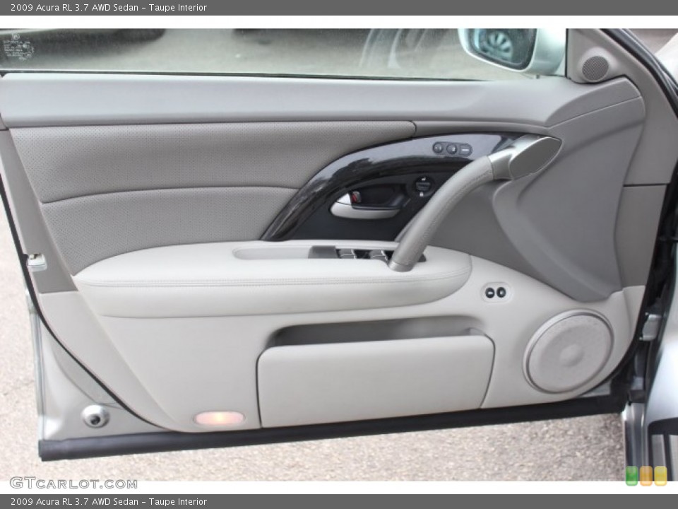Taupe Interior Door Panel for the 2009 Acura RL 3.7 AWD Sedan #76422279