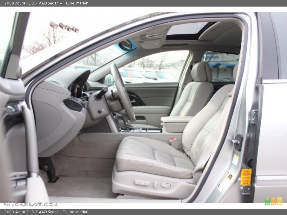 Taupe Interior Front Seat for the 2009 Acura RL 3.7 AWD Sedan #76422309