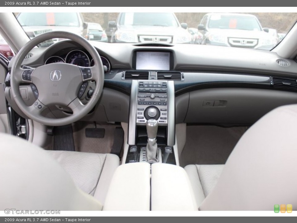 Taupe Interior Dashboard for the 2009 Acura RL 3.7 AWD Sedan #76422322