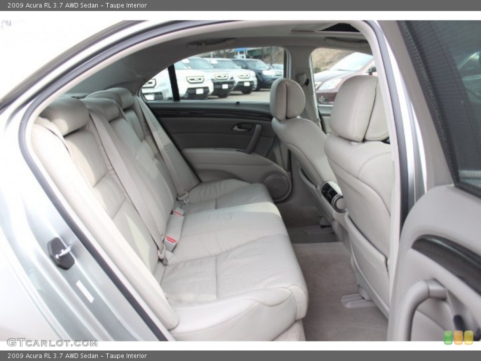 Taupe Interior Rear Seat for the 2009 Acura RL 3.7 AWD Sedan #76422421
