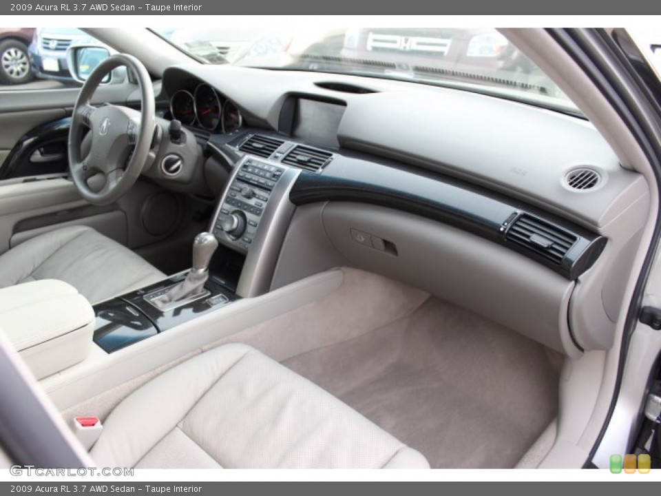 Taupe Interior Dashboard for the 2009 Acura RL 3.7 AWD Sedan #76422450