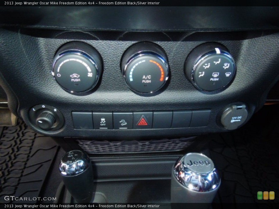 Freedom Edition Black/Silver Interior Controls for the 2013 Jeep Wrangler Oscar Mike Freedom Edition 4x4 #76422900