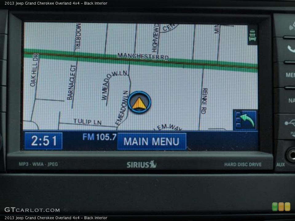 Black Interior Navigation for the 2013 Jeep Grand Cherokee Overland 4x4 #76423020