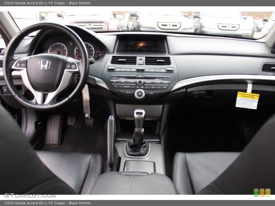 Black Interior Dashboard for the 2009 Honda Accord EX-L V6 Coupe #76423101