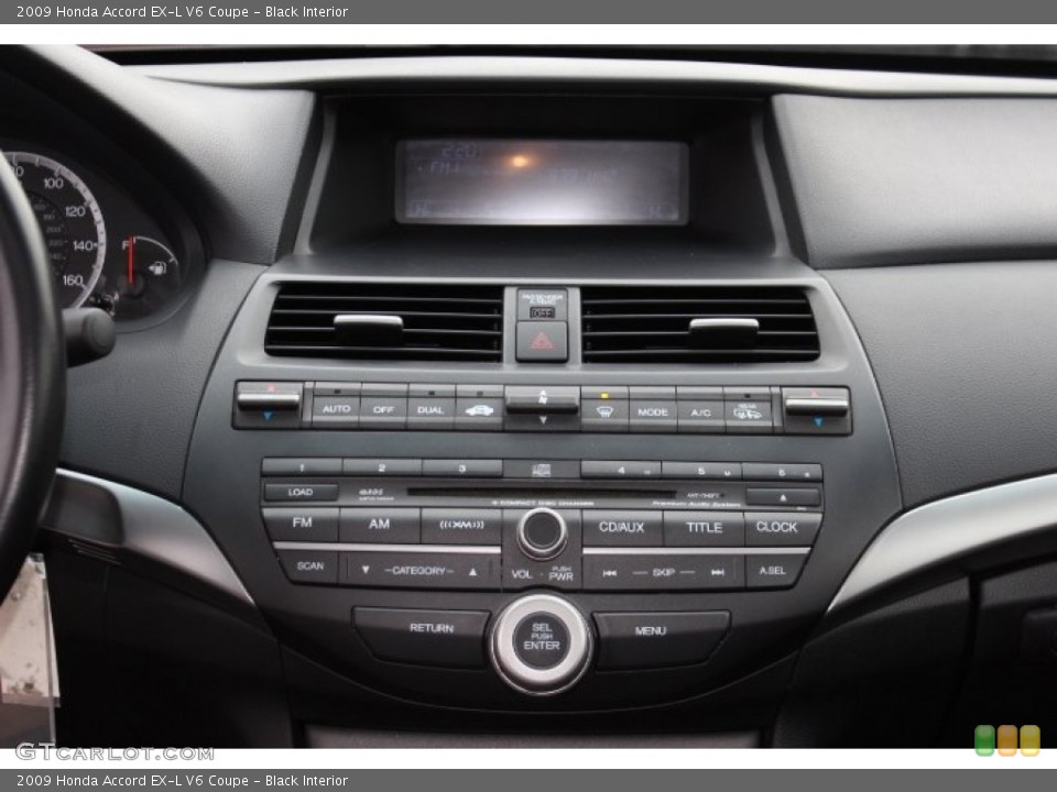 Black Interior Controls for the 2009 Honda Accord EX-L V6 Coupe #76423110
