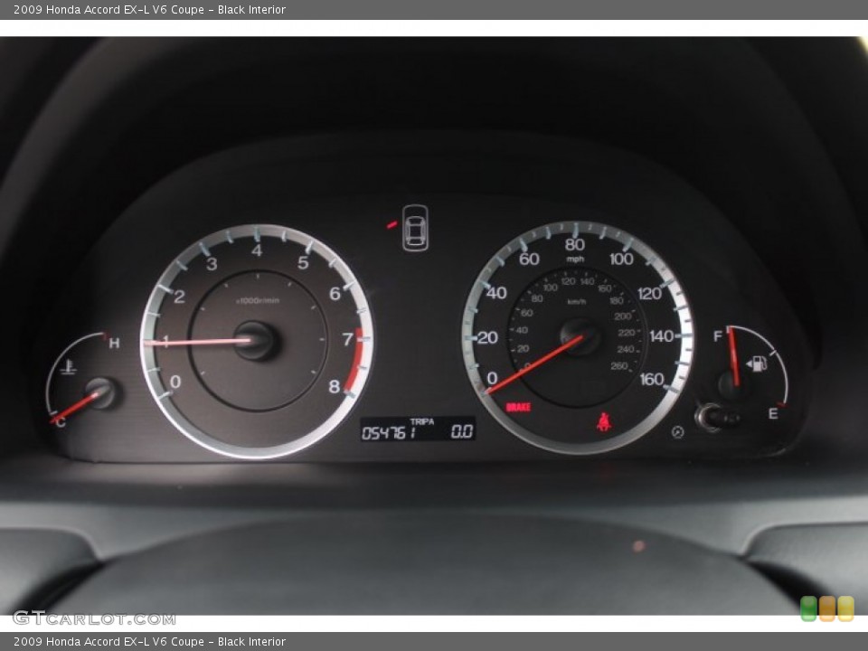 Black Interior Gauges for the 2009 Honda Accord EX-L V6 Coupe #76423151