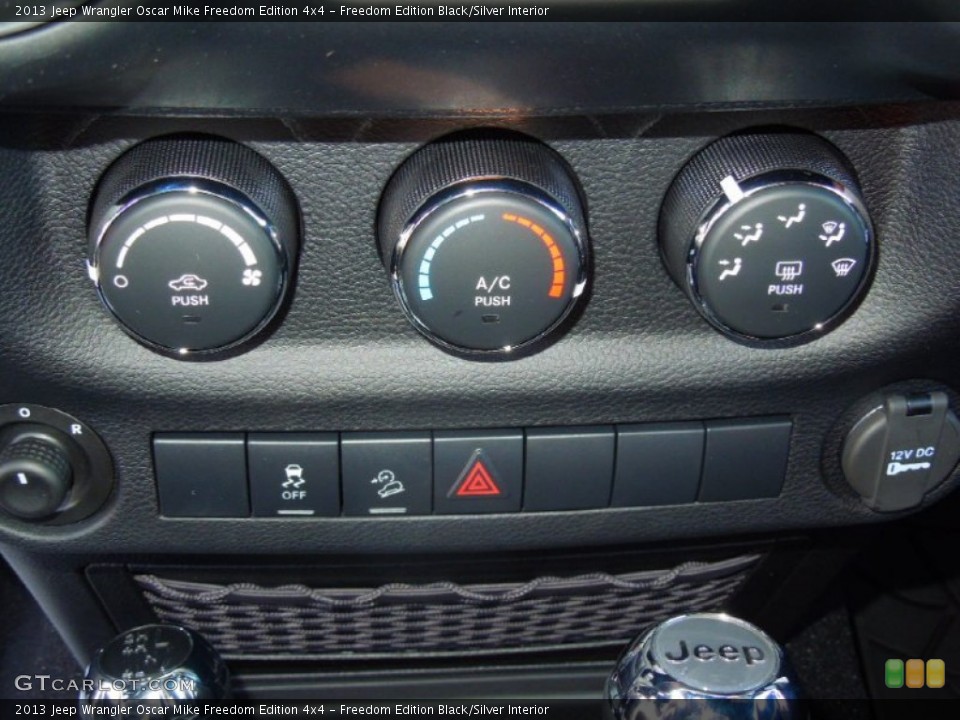Freedom Edition Black/Silver Interior Controls for the 2013 Jeep Wrangler Oscar Mike Freedom Edition 4x4 #76423290