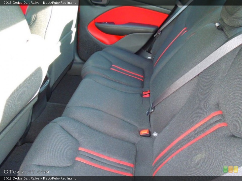 Black/Ruby Red Interior Rear Seat for the 2013 Dodge Dart Rallye #76424517