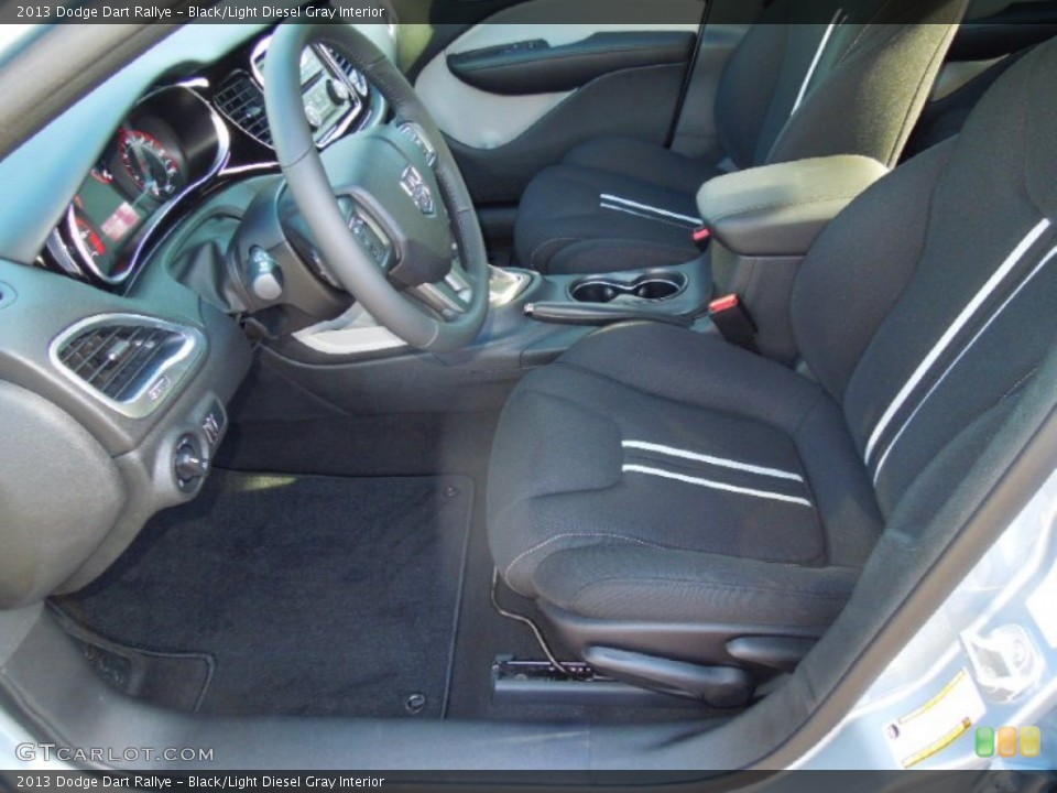 Black/Light Diesel Gray Interior Front Seat for the 2013 Dodge Dart Rallye #76425483