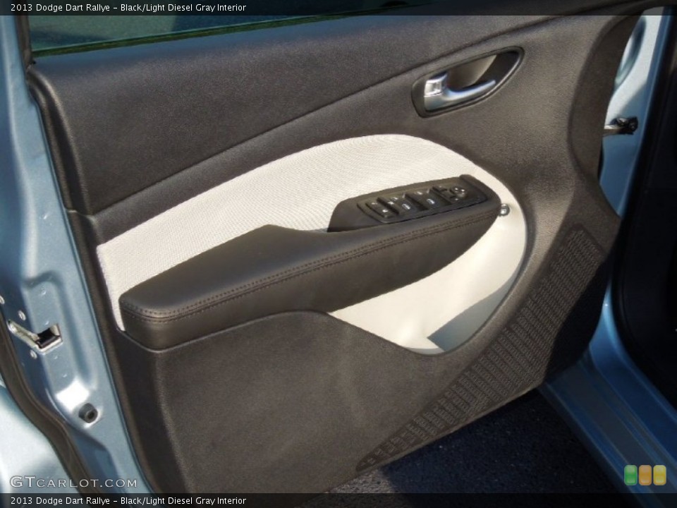 Black/Light Diesel Gray Interior Door Panel for the 2013 Dodge Dart Rallye #76425510