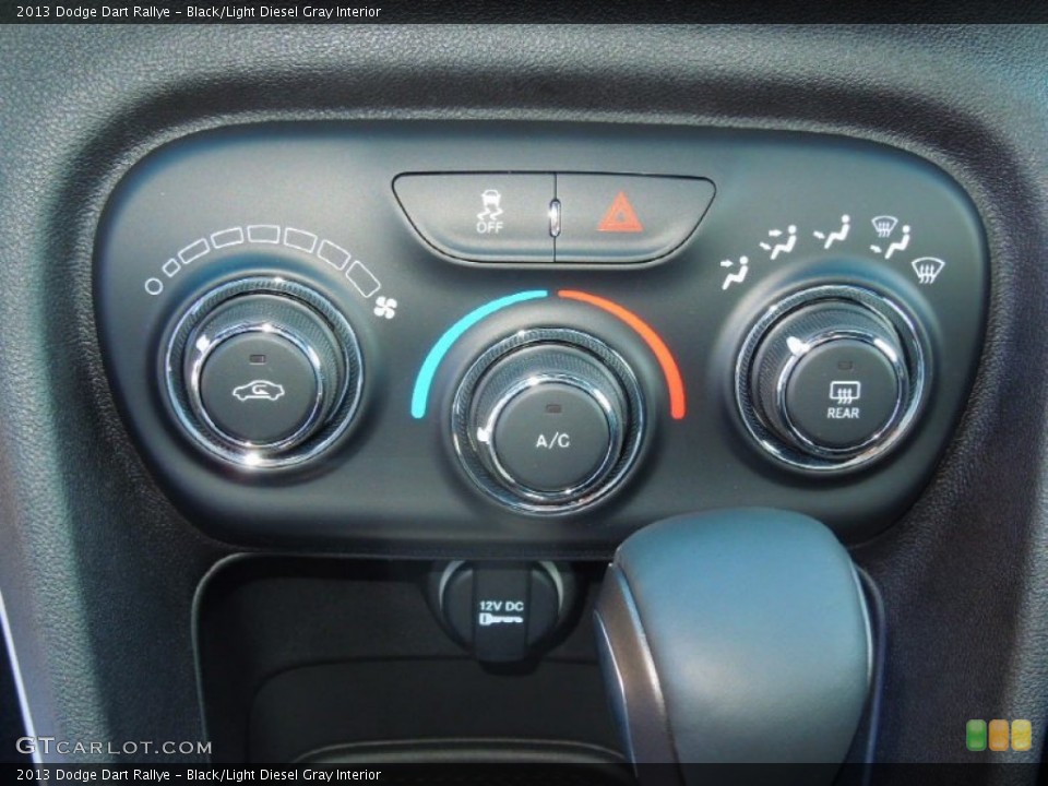 Black/Light Diesel Gray Interior Controls for the 2013 Dodge Dart Rallye #76425549