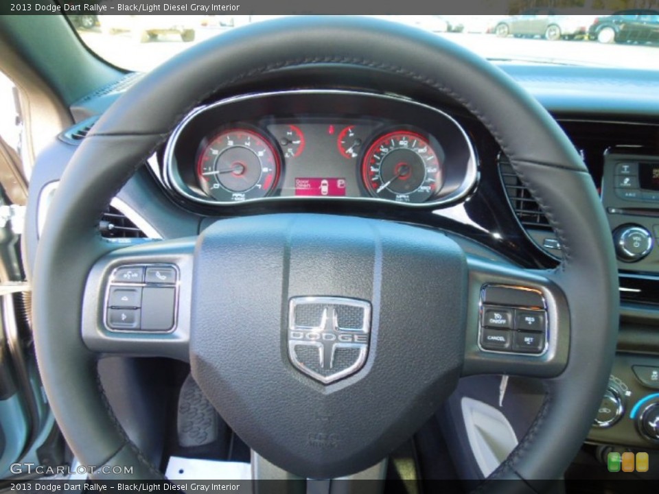 Black/Light Diesel Gray Interior Steering Wheel for the 2013 Dodge Dart Rallye #76425573