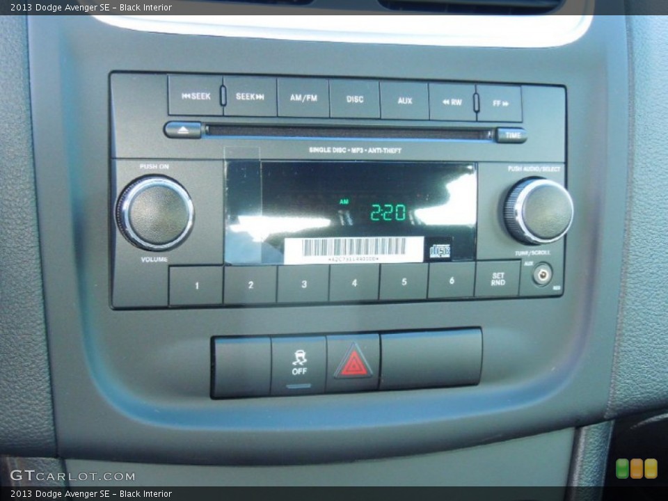 Black Interior Audio System for the 2013 Dodge Avenger SE #76426200