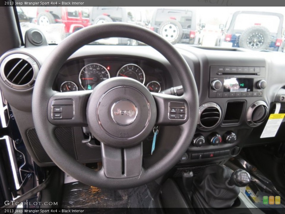 Black Interior Dashboard for the 2013 Jeep Wrangler Sport 4x4 #76426489