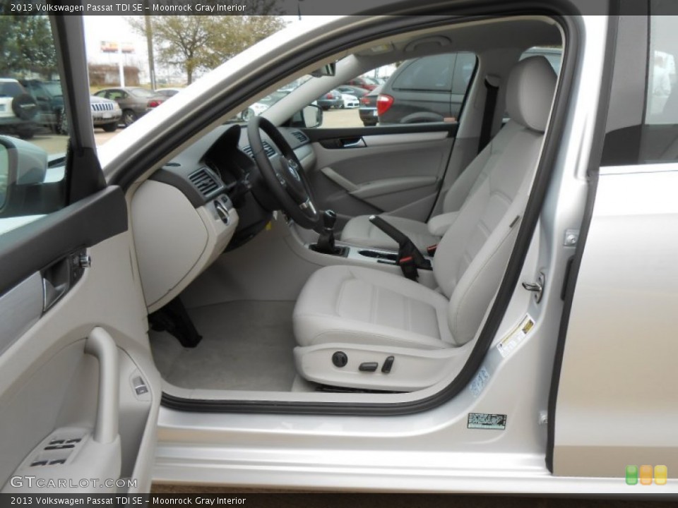 Moonrock Gray Interior Front Seat for the 2013 Volkswagen Passat TDI SE #76427181