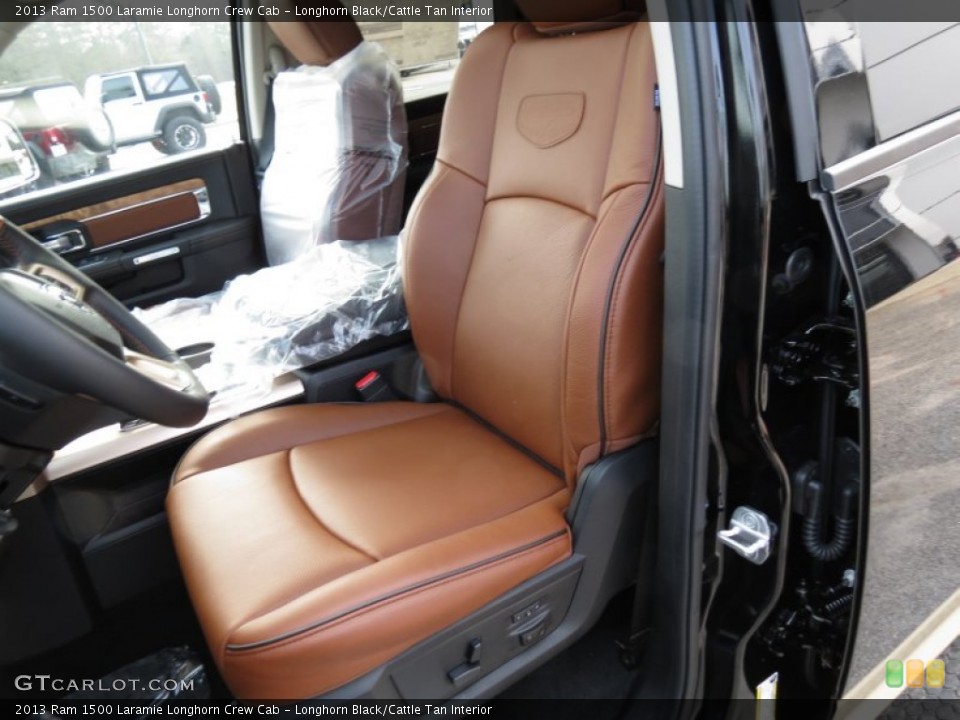 Longhorn Black/Cattle Tan Interior Photo for the 2013 Ram 1500 Laramie Longhorn Crew Cab #76428570