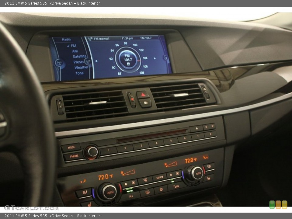 Black Interior Controls for the 2011 BMW 5 Series 535i xDrive Sedan #76429070